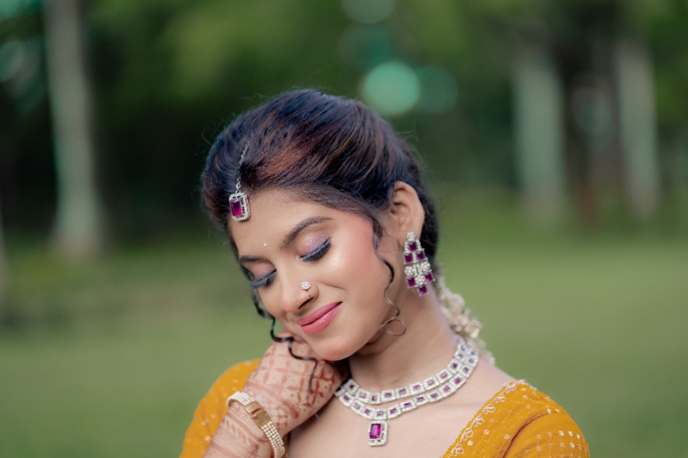 Haldi and Mehendi colourful daytime moments